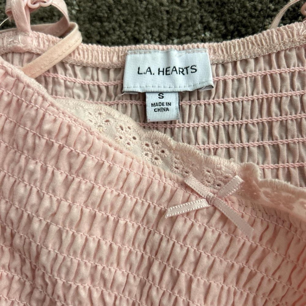 La Hearts Blush Chemise with Lace Detail